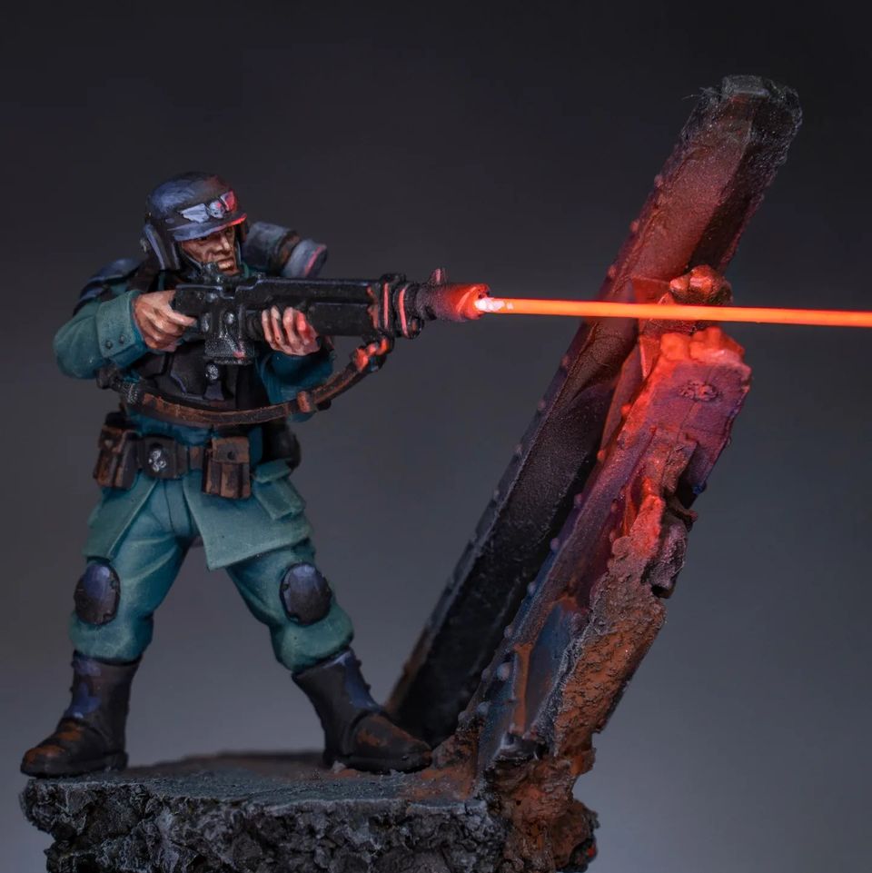 theminiaturista's tweet photo. Hello my friends! Today I have been working in a new method to paint fast any Astra Militarum to face large armies. I also add a laser effect. Can you guess what is the laser piece?
Hope you like it!
#warhammercommunity #warhammer #paintingminiatures #gamesworkshop #warhammer40k https://t.co/z95U3ZRAQY