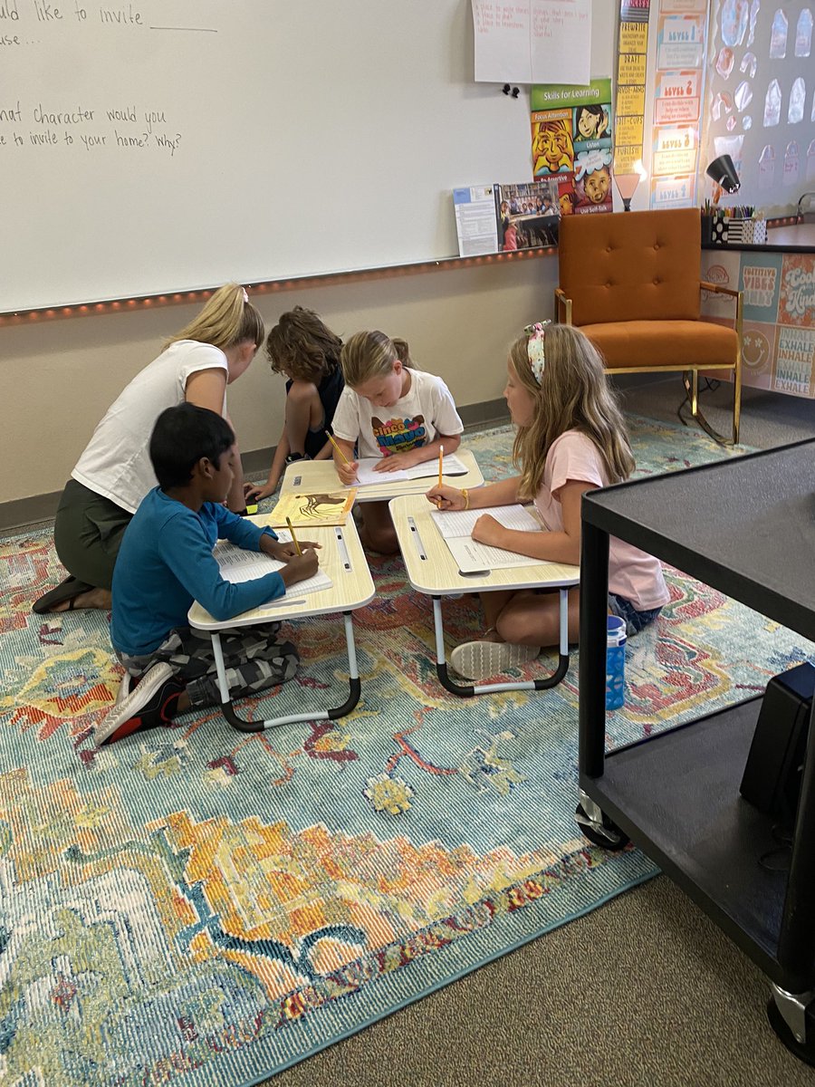 Oh hey, reader’s workshop on the 5th day of school! Ms. Pugliese’s  class is responding to reading, listening to reading, and independent reading. Way to go, #Cox_Comets