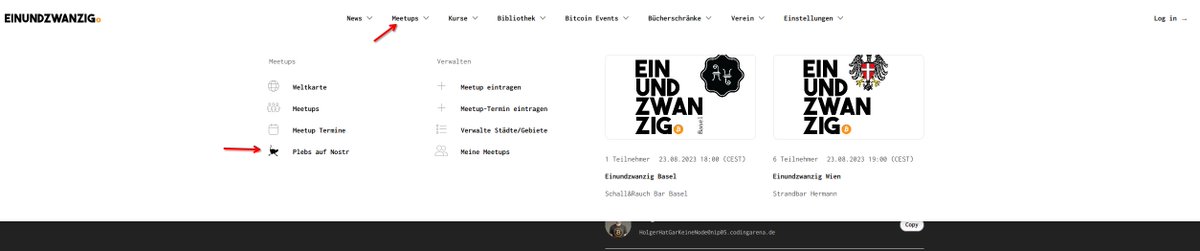 einundzwanzig_p's tweet photo. 👉 https://t.co/vlSyQXs2hY

🔎 Die Liste der npubs auf dem Portal kann man nun durchsuchen.

Wer zur Liste hinzukommen will, muss sich im Portal einloggen und im Profil dann sein npub eintragen. 🖖

🚩 Profil: https://t.co/6BtxCMgORv https://t.co/EpcVan1F7S