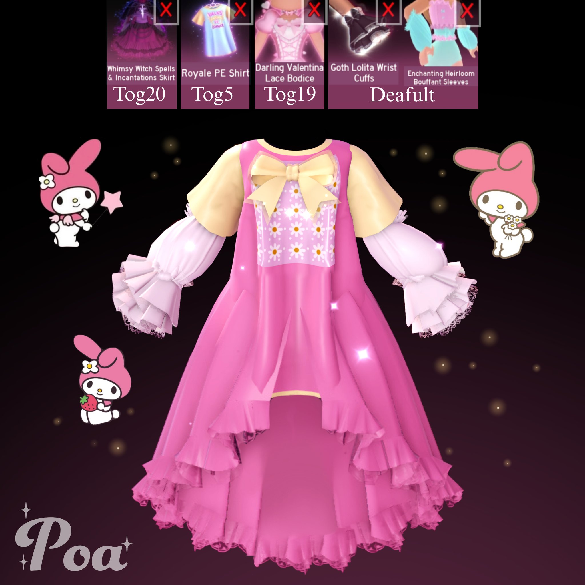 🧋Poa🧋 on X: Royale High Outfit Hack 🏰🧋 Sanrio Pyjamas