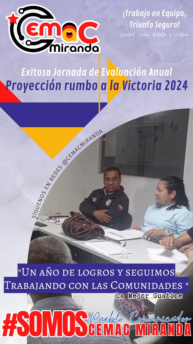 #EsNoticia |Se desarrolló con éxito Jornada de Evaluación Anual y Protección 2024 rumbo a la Victoria de @NicolasMaduro. @lamejorfm1011 se aplaudió un año de logros y seguirán trabajando con las comunidades. @dcabellor @ConElMazoDando @PresidencialVen @Mippcivzla @Conatel
