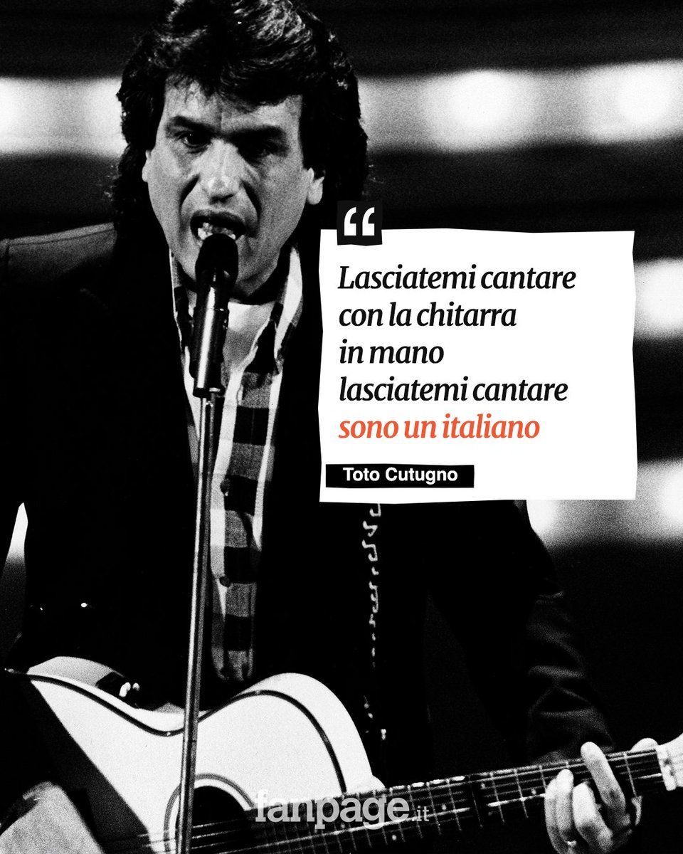 fanpage's tweet photo. Addio a #TotoCutugno https://t.co/D3UcQbzBM6