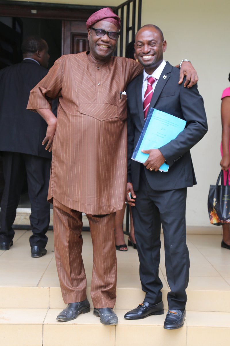 acegid_igh's tweet photo. ���🎉🎉
We congratulate Dr Uwem George @UwemGeorge for successfully defending his PhD in Molecular Biology and Genomics (Infectious Diseases) today.

Through his research, Dr George detected &amp; characterized #coronaviruses in bats living in close proximity to humans across Nigeria. https://t.co/Xhk8qvxcT9