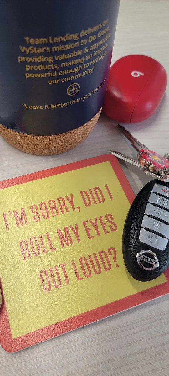 amakedap's tweet photo. My coworkers get me. 
In other news: change your keyfob battery TODAY.

Trust me on this one. https://t.co/Uuf65hCg8E