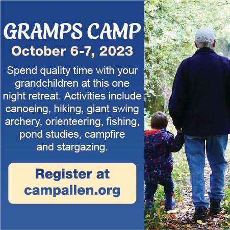 Looking for the perfect setting to make a memory? Gramps Camp is a special Camp Allen event dedicated to enhancing the cherished bond between generations. Sign up at Campallen.org/registerforeve…