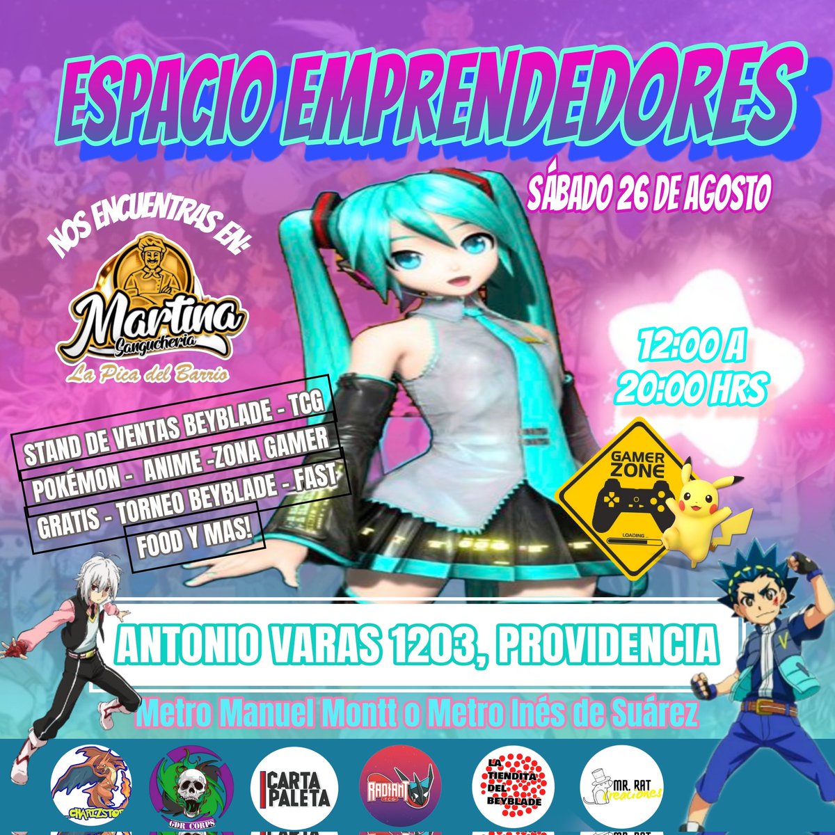 kukitax_x's tweet photo. Chicxs los esperamos este SÁBADO 26 DE AGOSTO  en  @martinasangucheria .

Con entretenidas actividades, Torneo BEYBLADE - Stand de ventas - Zona Gamer Gratis - fast Food y Más!!

 #baybladeburst #beybkade #anime #apoyalolocal #apoyaalpequeñocomercio #apoyapyme #apoyaemprendedores https://t.co/CwVa3JrReB