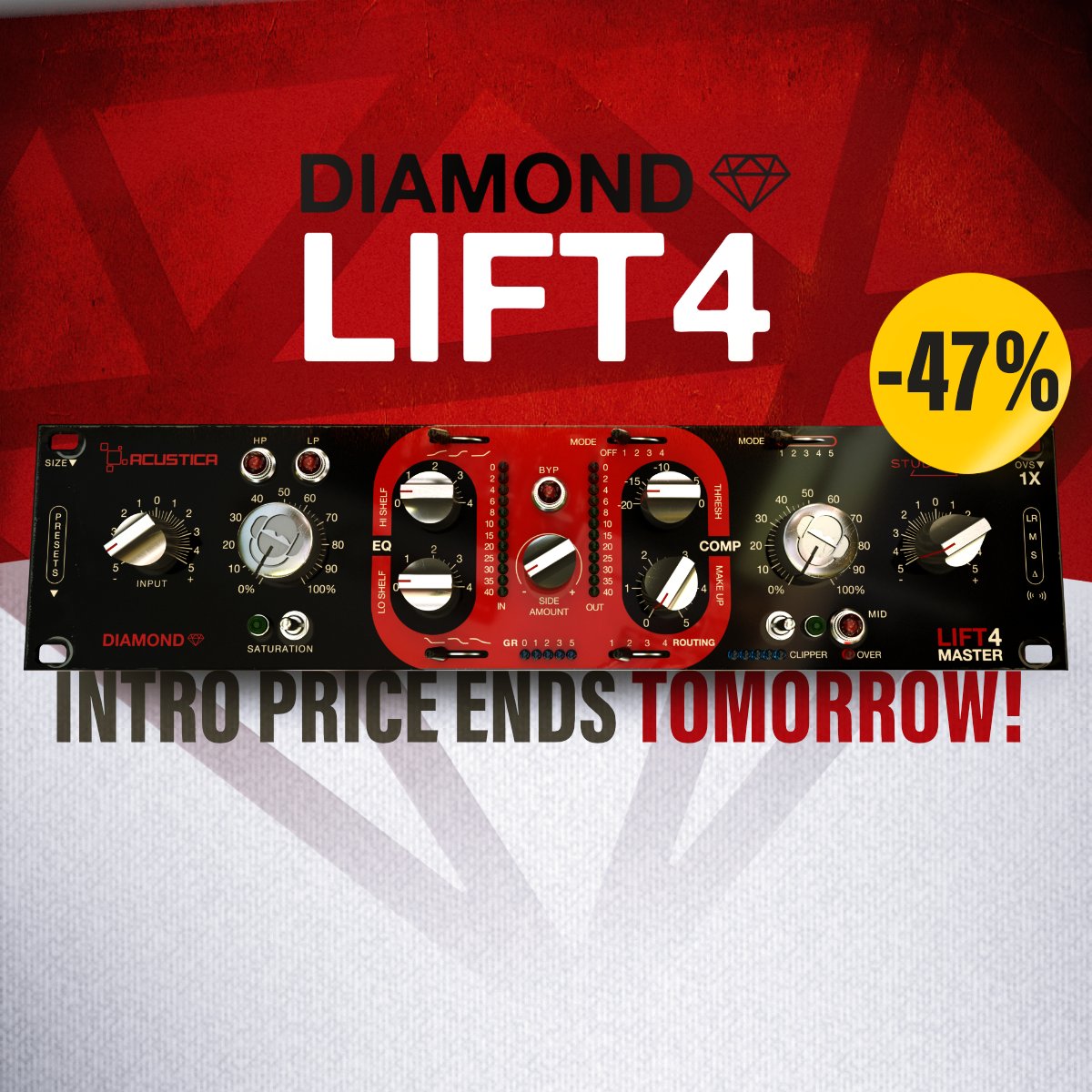💎 Last chance to get the Lift 4 mixing and mastering plugin suite, conceived by Grammy-nominated producer and engineer Luca Pretolesi, at the introductory price!

acustica-audio.com/shop/products/…
*Diamond Lift4 intro price ends August 23, 2023, at 11:59 PM (CET).