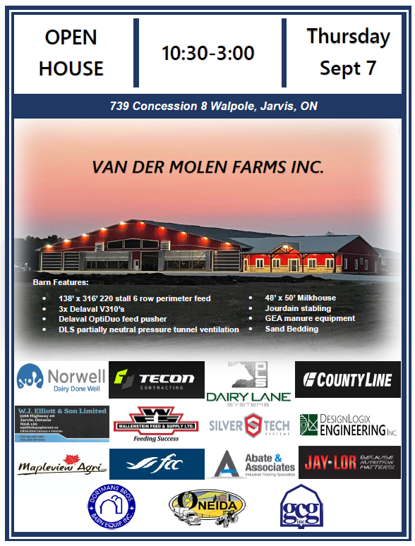 More details about the Van Der Molen hosted open house can be found below #ontag #agriculture #farming #dairy