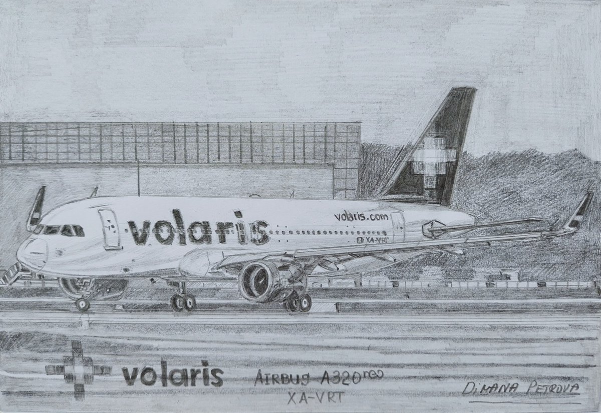 AircraftBy's tweet image. My graphic drawing of XA-VRT a brand new Airbus A320Neo for @flyvolaris @viajaVolaris leaving Toulouse on delivery flight. ✈️💜
#Volaris #viajaVolaris #flyVolaris #VolarisMexico #VolarisAirlines #graphicdrawing #graphicsketch #blackpencils #Airbus #A320neo #art #NewEngineOption