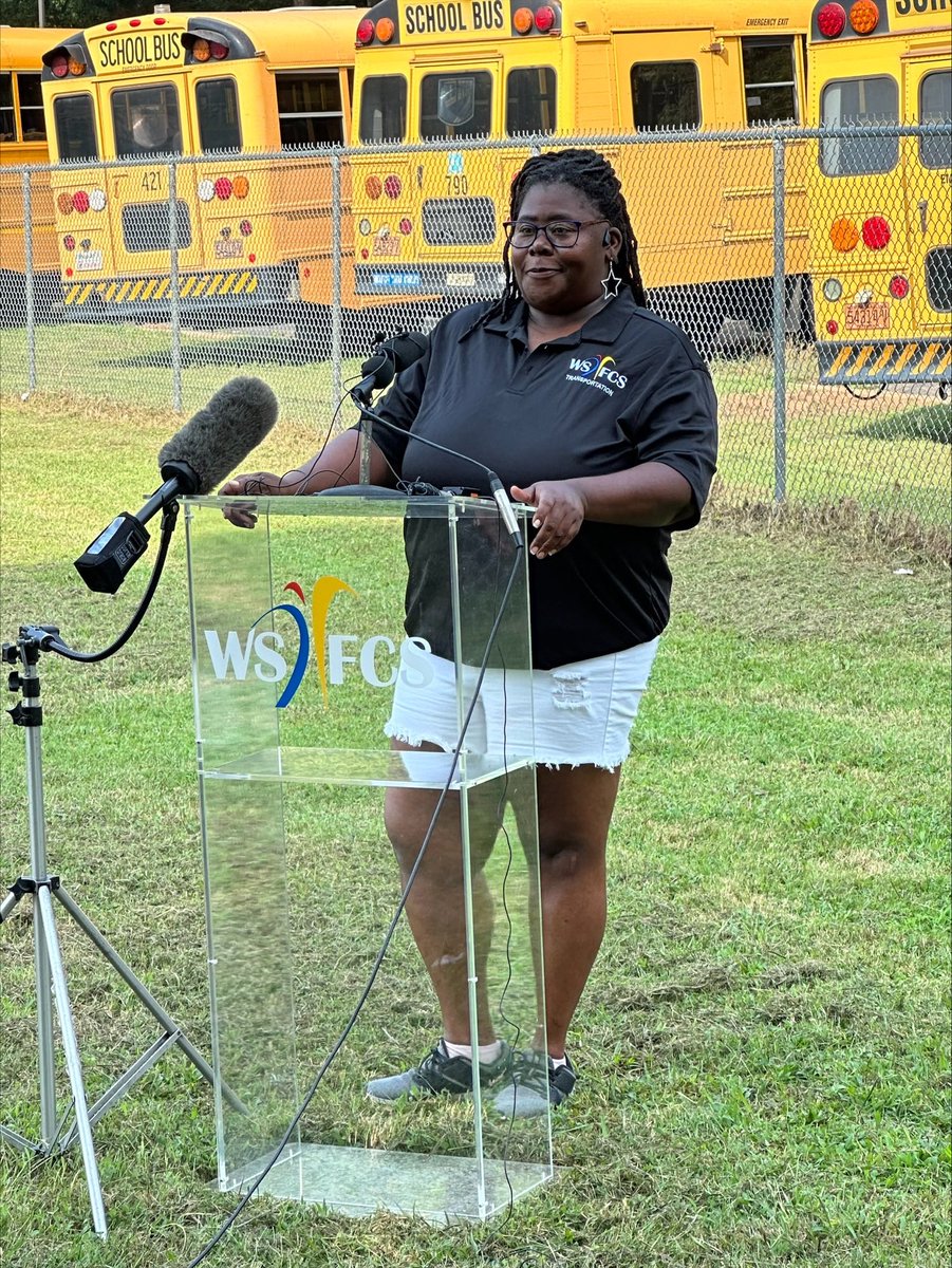 WSFCS_Bus's tweet photo. Thank you to our @wsfcs drivers representing our department today during the press conference. https://t.co/RyjehhqAsu