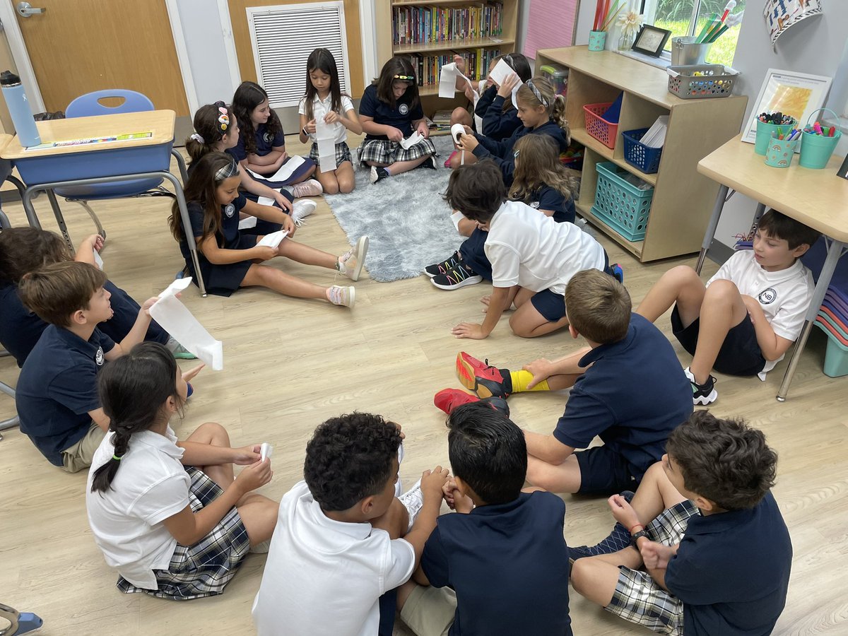 Morning Meeting fun! 3rd graders are working towards building a classroom community and getting to know each other. ❤️