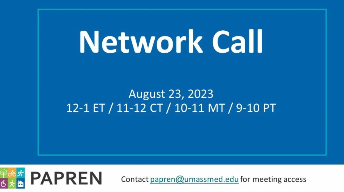 TOMORROW - join us for this month's PAPREN Network Call with a presentation from Intersections Initiative. 
#PAPRENNetworkCall 
#ActivePeople 
<a href="/jfchriqui/">Jamie Chriqui</a> 
<a href="/CDC_DNPAO/">CDC DNPAO</a>