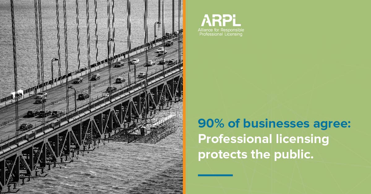TheARPL's tweet photo. #ProfessionalLicensing is designed to safeguard the public. But businesses also rely on licensing to hire qualified professionals and build a strong reputation. Learn more: https://t.co/MZ7vLkRE48 https://t.co/ASUXPzkDEd