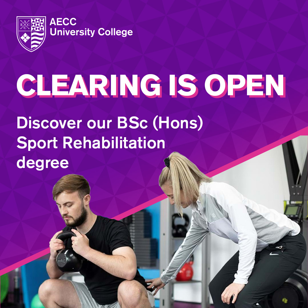 HealthSciUni's tweet photo. 1/3: #Clearing is Open – Start Your Studies in September 2023
Our BSc (Hons) Sport Rehabilitation degree is a vocational, hands-on course that can prepare you for an exciting career within Sport and Fitness. With access to...
#UCASClearing #Clearing #Clearing2023 #Clearing23 https://t.co/9x9aqqKzT6