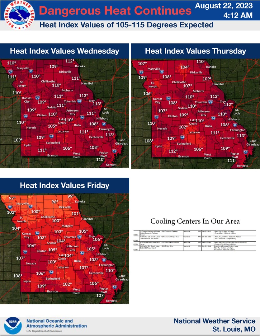 WentzvilleFire's tweet photo. It's scorching hot out there, folks! ☀️🔥 Don't forget to look out for your neighbors and furry friends during this dangerously hot weather. 🏡👫🐾 Stay hydrated, seek shade, and try to stay indoors. Stay safe, and take care of yourselves! 💙try to stay indoors if you can #Wproud https://t.co/y6u1vb58eH