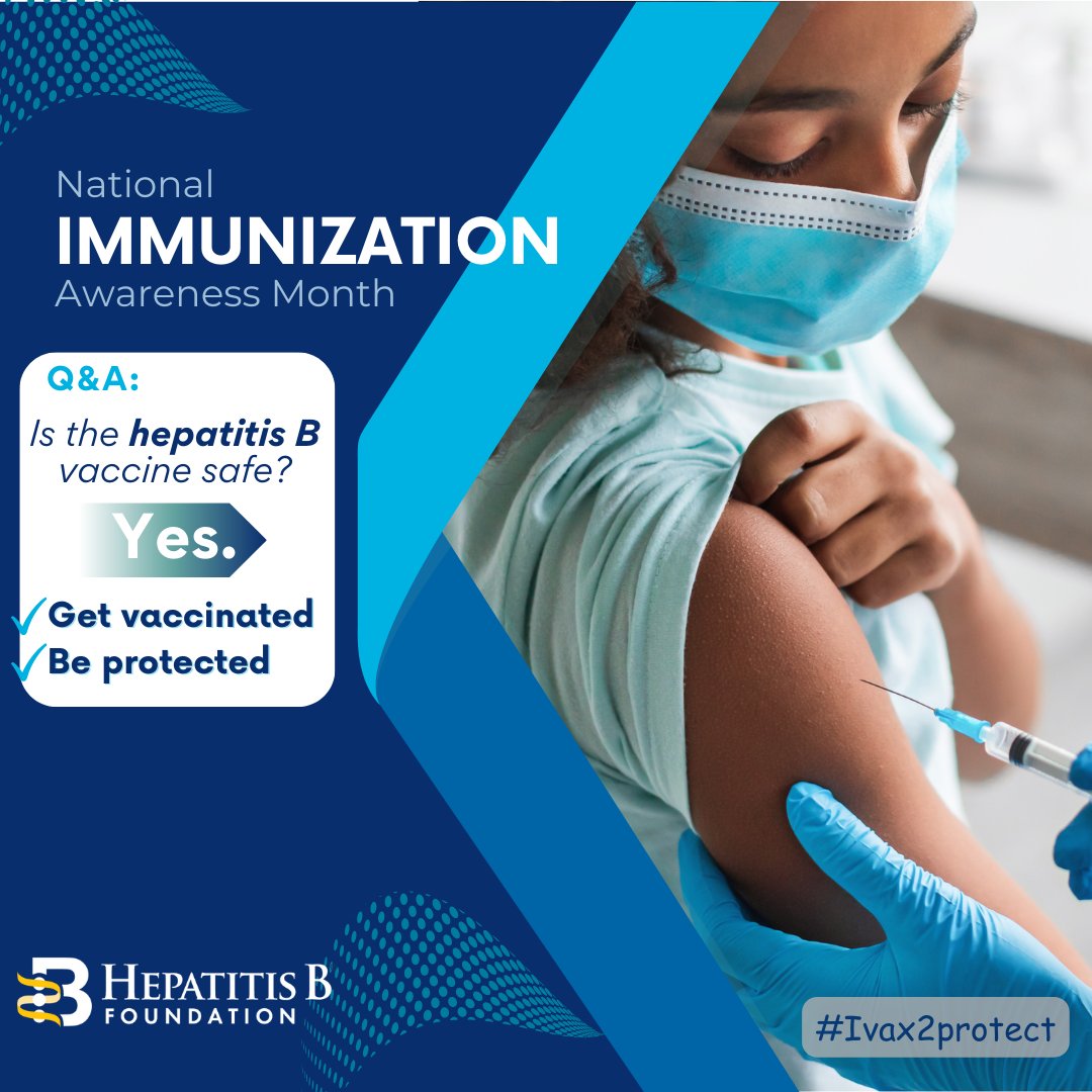 CHIPO_HBV's tweet photo. Frequently asked question: Is the #hepatitsB vaccine safe? Does the hepatitis B vaccine really work? The answer is YES! Over 1 BILLION doses of hepatitis B vaccine have been given around the world and it is highly effective.
#NIAM #hepb #HBV #hepbvaccine #hepatitisbvaccine https://t.co/VaniLu6roT