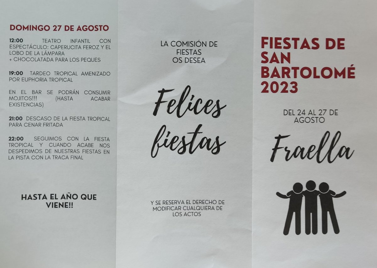 Fraella_com's tweet photo. Fiestas de Fraella en honor a San Bartolomé https://t.co/3hstxPWw38