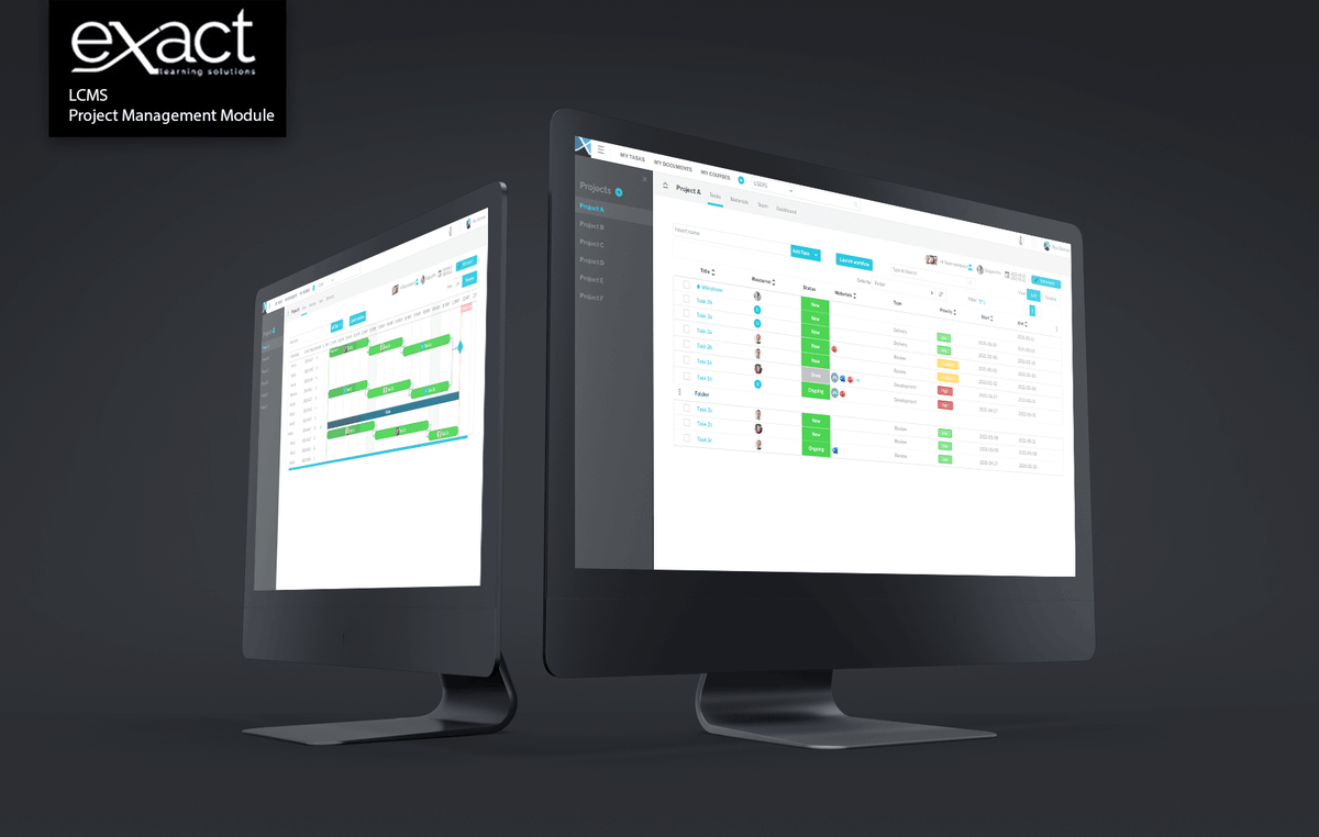 eXactlearning's tweet photo. Manage your #team, materials and tasks in #oneplatform. Organize your work with personalized #workflow templates. Monitor your tasks #deadlines, status and dependencies. And much more with eXact learning solutions #ProjectManagement tool: https://t.co/rXxVDPW4sL https://t.co/oYY1edxWY6