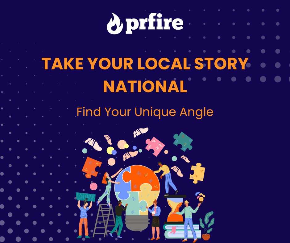 prfire's tweet image. You deserve a spot in the national media, and we&apos;re here to steer you towards it.

1: Identify your unique angle🕵️‍♂️
Discover what sets your business apart, and you&apos;re on the path to #nationalcoverage.

For our full local news to national media guide, visit: bitly.ws/SPq4