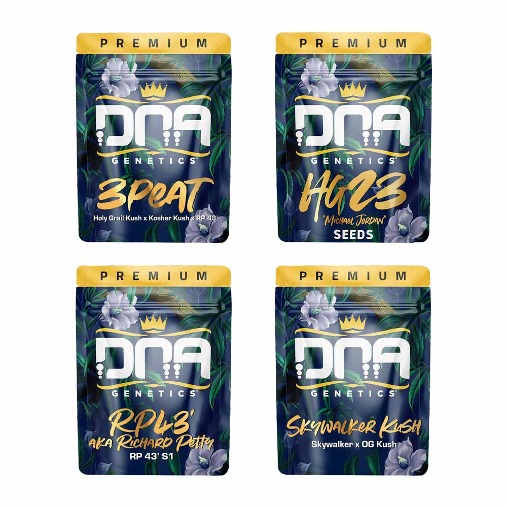 Four brand new feminized Seeds just Released at DNAGenetics.shop 3Peat, RP 43' aka Richard Petty, Skywalker Kush & HG23 aka Michael Jordan #dnagenetics #usaseeds #cannabisseeds #sourceyourwinners #pufftuff
