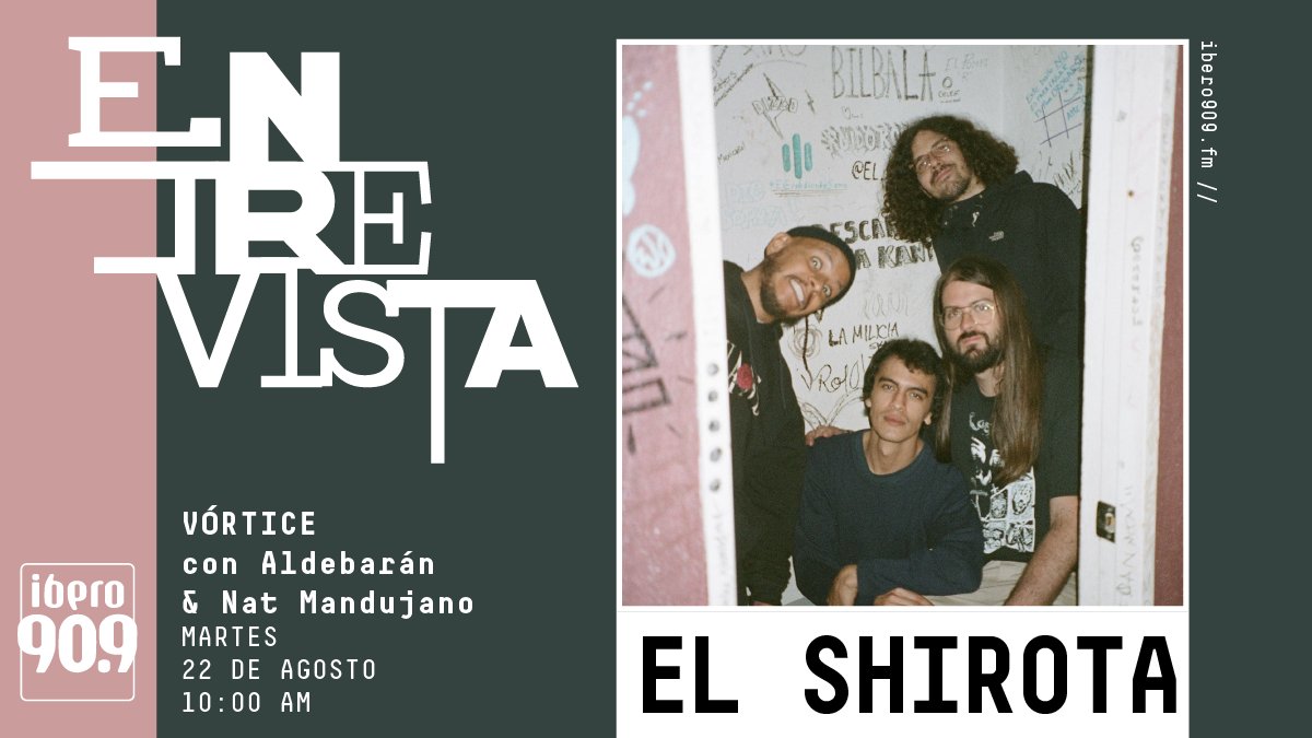 En vivo y desde #VÓRTICE909, @elshirota nos platica de su nuevo álbum, su próximo show en @ForoIndierocks y sus próximos planes. Escucha la entrevista con @alde_barano y @CamaradaComadre 10 AM x FM o ibero909.fm