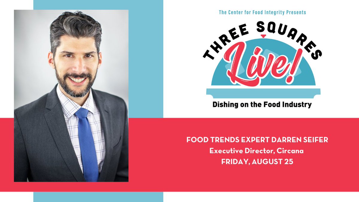 3Squares Live! welcomes Darren Seifer, Circana Food &amp; Beverage Industry Advisor, Fri. Aug. 25 for a chat about how kitchens are changing and Americans are cooking in a post-pandemic world. Register today! hubs.li/Q01_HVm50 #3Squares #FoodIntegrity