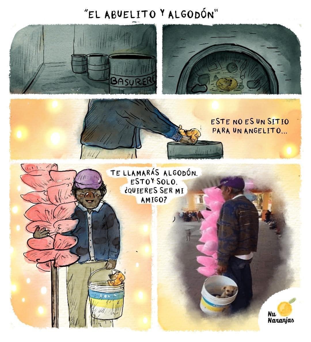 DiloConPerritos's tweet photo. Lo quiero mucho, abuelito que vende algodones de azúcar y adoptó a un perrito callejero 🥺 https://t.co/nd5EoXOQSt