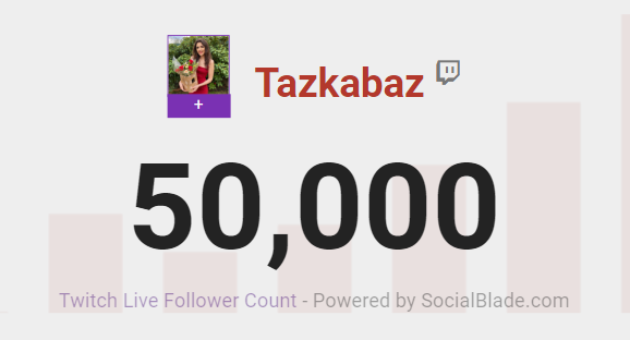 Tazkabaz on X: WE JUST REACHED 50,000 FOLLOWERS ON TWITCH!  AHHHHHHHHHHHHHHHH❤️  / X