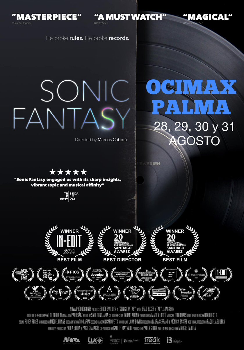 Moonweekend2022's tweet photo. Planazo total para el cumple de MJ en Mallorca, con la proyección de @sonic_fantasy en Ocimax Palma @aficineib. Que no se lo pierda nadie!🤩
#Thriller #SonicFantasy #BruceSwedien #MichaelJackson #HappybirthdayMichaelJackson #MJ65 #Mallorca #Cine #Música #MJFam #Moonwalkers https://t.co/B7h0CMc3Jp