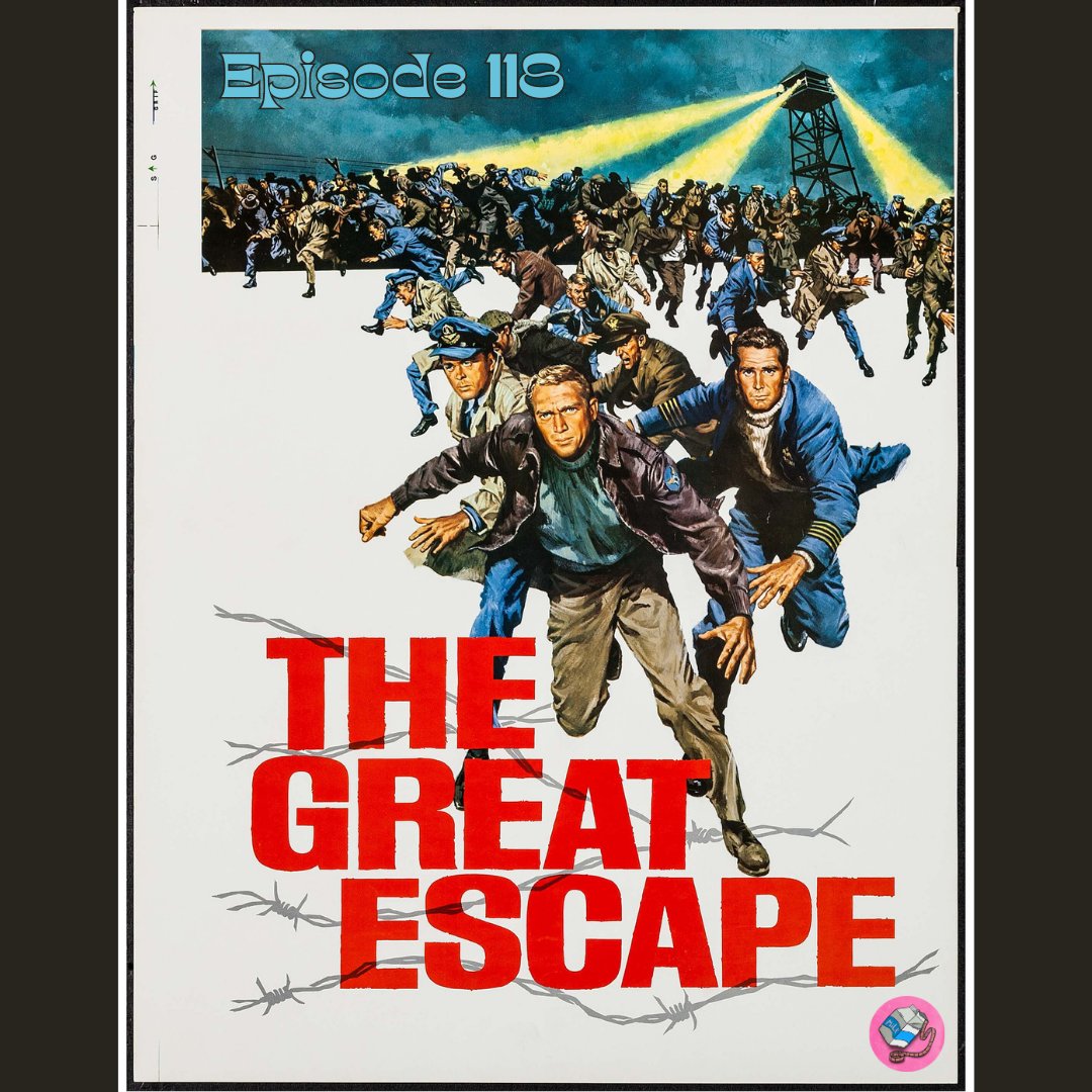 AgedLikeMilkPod's tweet photo. Get ready to be transported to a world of daring feats and historical intrigue as your hosts, Paris and David, dig into the iconic 1963 classic, "The Great Escape". Starring the legendary trio of Steve McQueen, Richard Attenborough, &amp; Charles Bronson,... https://t.co/3m2chnrCDz