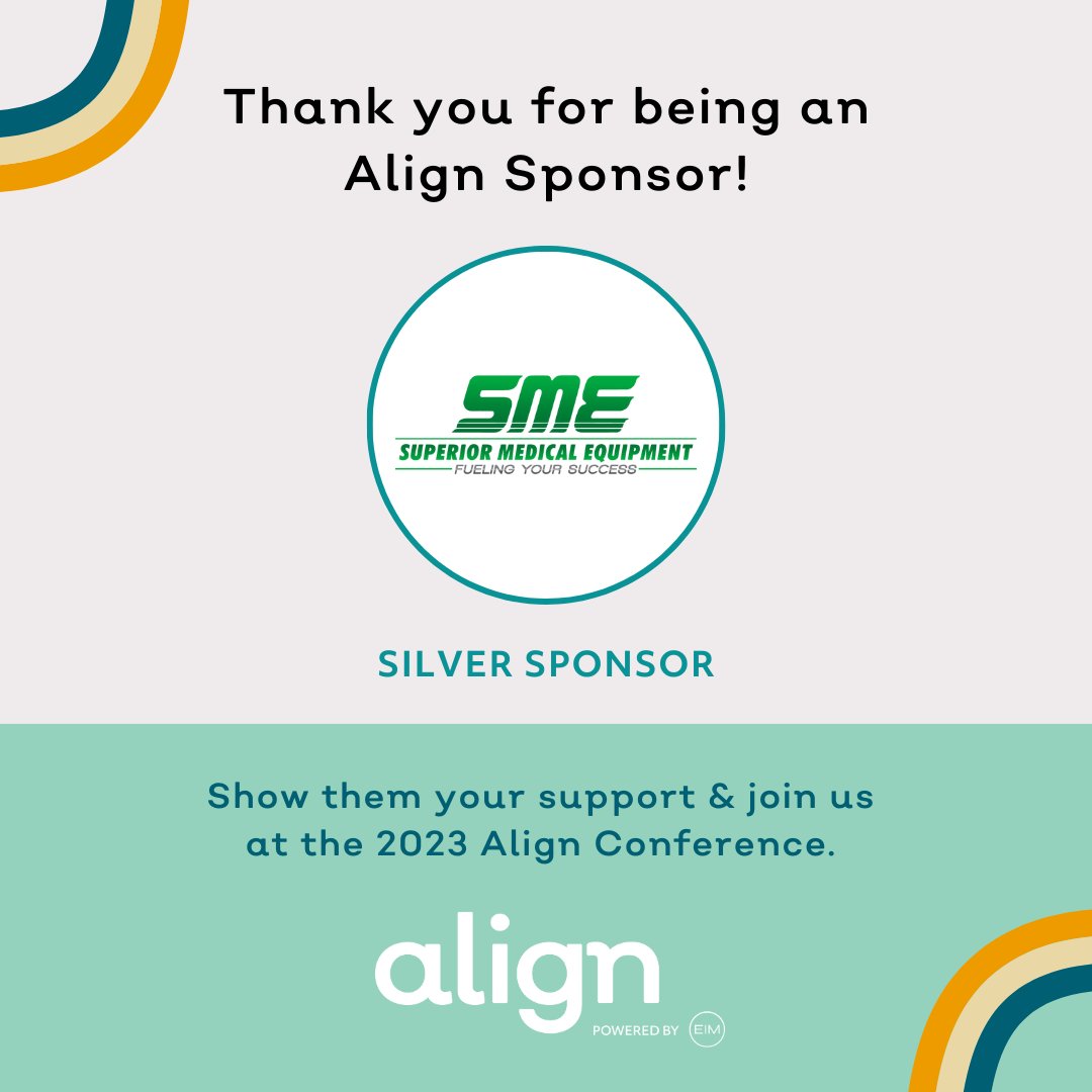 align_conf's tweet image. 🎉The countdown to Align 2023 continues! A special thanks to our sponsor @SMEIncUSA for supporting Align Conference! SME is a distributor of PT supplies &amp;amp; equipment. 🔗Visit their website to learn more! 

➡️smeincusa.com 

See y’all in 3 days 🐎😄