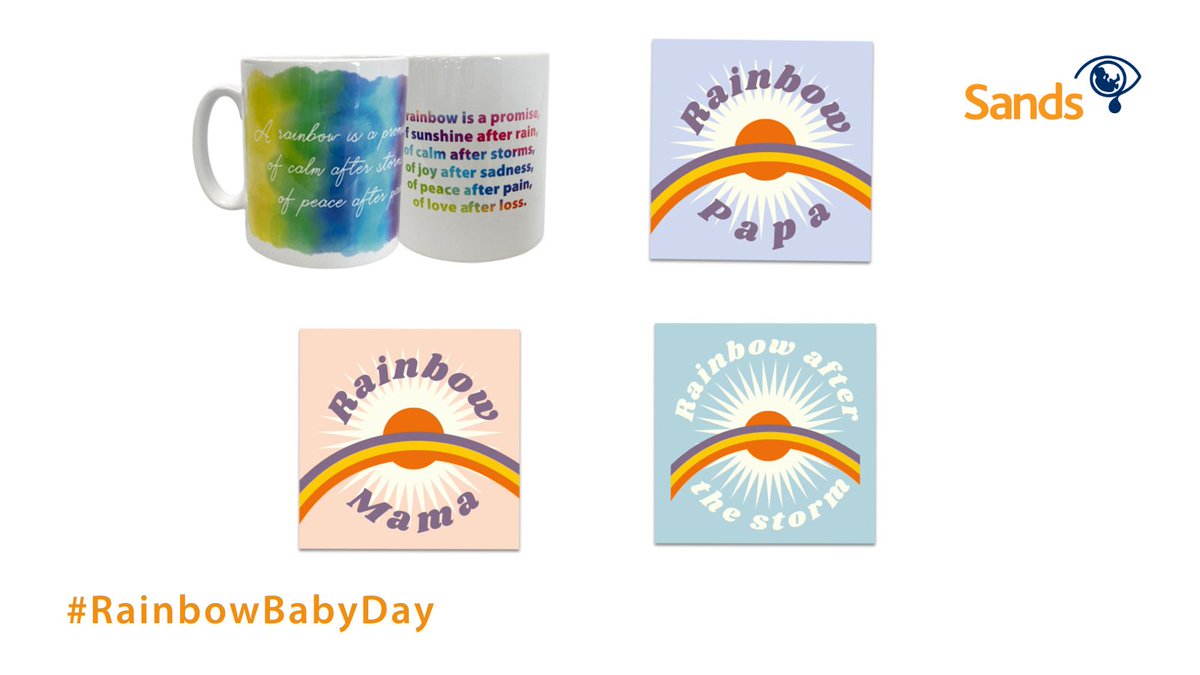 Visit our shop to find special Rainbow Baby Day items 🌈 A selection of cards 👇 shop.sands.org.uk/en/products/ca… And our Rainbow mugs 🌈 shop.sands.org.uk/en/products/gi… #RainbowBabyDay #BabyLoss #PregnancyLoss