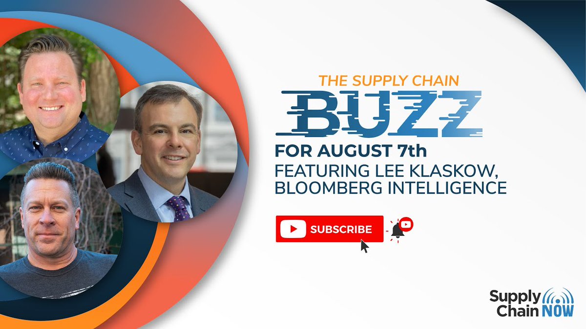 _supplychainnow's tweet photo. Check out this recent #SupplyChainBuzz episode on YouTube, as Bloomberg Intelligence Senior Analyst Lee Klaskow joins @ScottWLuton & @gregoryswhite to discuss the top stories and events in #globalsupplychain.
https://t.co/YurvxJnjV4
@business https://t.co/2UkfwNkXm1