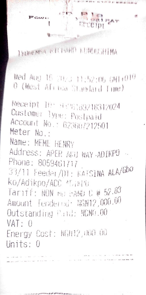 ongouja's tweet photo. @NERCNG @NERCNG JEDC  has made life really difficult for me and my co-tenants. 
Adikpo is small town with very little business activity and no bank presence. With the epileptic power supply we experience JEDC raised our bill from around 12k to 20k and further disconnected after payment. https://t.co/hobBQEceHy