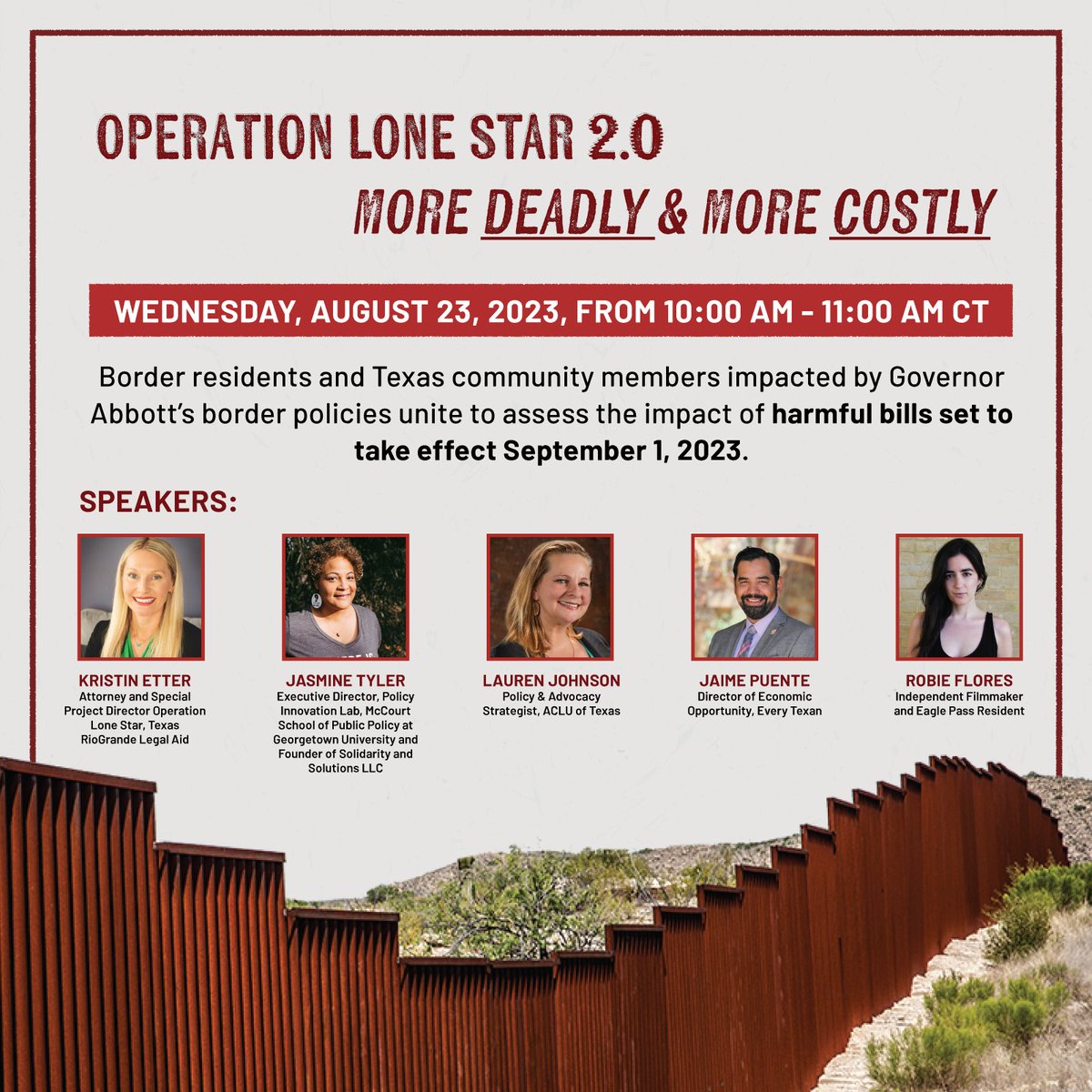 Texas has spent $10B on #OperationLoneStar with nothing but cruelty to show. Almost $1.5 billion of that were COVID Relief funds diverted without the approval of Legislative Appropriation.

Learn more about the border policies taking effect on Sept 1> fb.me/e/XGmbQY9H