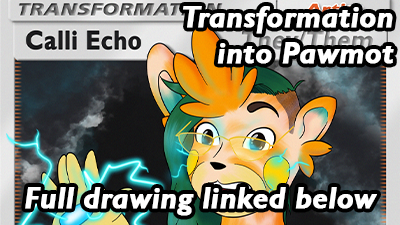 CalliEchoTF's tweet photo. CalliEcho's Megaplex 2023 Con Badge
Nothing big today, just a quick drawing to use as a badge when I go to Megaplex this year (unless I don't go, in which case this is just a neat thing)!
#transformation #tftuesday #tfeveryday #tf #pokemon #pawmot #midtf #midtransformation https://t.co/eA8tPhnF3t