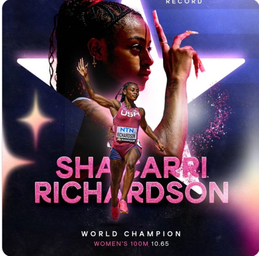 NKURIKIYE Ezéchiel P (@p_nkurikiye) on Twitter photo CHAMPIONSHIP RECORD 's Sha'Carri Richardson storms to golden 100m glory in 10.65 <a href="/DrMtoni/">Mugisha Toney</a> <a href="/yigenga/">Umuhinga yigenga</a> <a href="/InesKid1/">ineskid</a> <a href="/ngendapatrick/">Ngendakumana Jean Patrick</a> CHAMPIONSHIP RECORD 's Sha'Carri Richardson storms to golden 100m glory in 10.65 <a href="/DrMtoni/">Mugisha Toney</a> <a href="/yigenga/">Umuhinga yigenga</a> <a href="/InesKid1/">ineskid</a> <a href="/ngendapatrick/">Ngendakumana Jean Patrick</a>