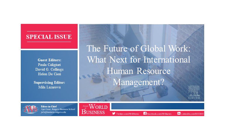 Journal of World Business (@jwbnews) on Twitter photo Call for Papers: The guest editors invite authors to submit papers to the upcoming #SI: The Future of Global Work: What Next for International Human Resource Management?
 
For more information, please visit: bit.ly/3JLu51c Call for Papers: The guest editors invite authors to submit papers to the upcoming #SI: The Future of Global Work: What Next for International Human Resource Management?
 
For more information, please visit: bit.ly/3JLu51c