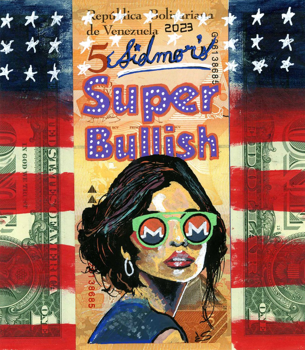 'Super Bullish'. By Sidmor 2023. $XMR #THEPEOPLESMONEY original piece here: sidmor.org/product/super-…