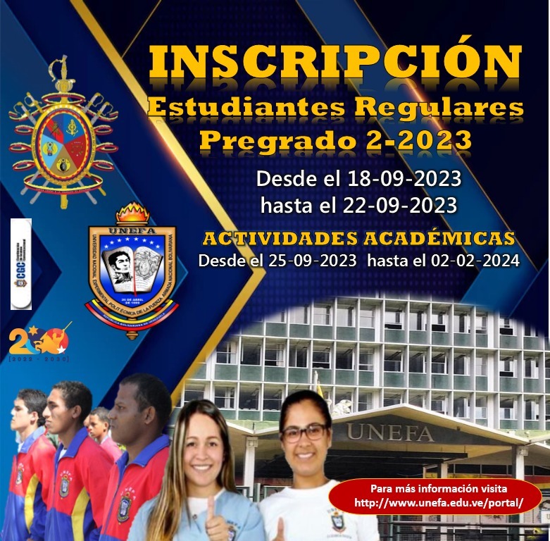 Unefa_VEN's tweet photo. ¡Atención estudiantes regulares de pregrado! 📢 Inscripciones abiertas del 18 al 22 de septiembre de 2023. 📚 Las actividades académicas comienzan el día 25-09-2023 hasta el 02-02-2024. ¡No pierdas la oportunidad de asegurar tu cupo! #InscripcionesPregrado2023 https://t.co/fgFnY6hVqM