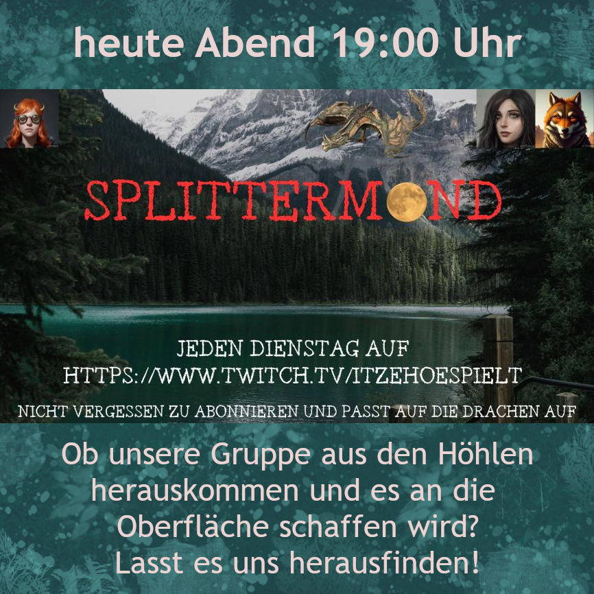 schwaiberl1's tweet photo. Bin schon gespannt was unser Spielleiter für uns geplant hat. Und was wir alles über den Haufen werfen werden. Wir sehen uns, bzw. schreiben uns, gleich im Stream.
#splittermond #penundpaper #Twitchdeutschland #lorakis #rollenspiel #pnpde #funny https://t.co/mJqXOpQMNj