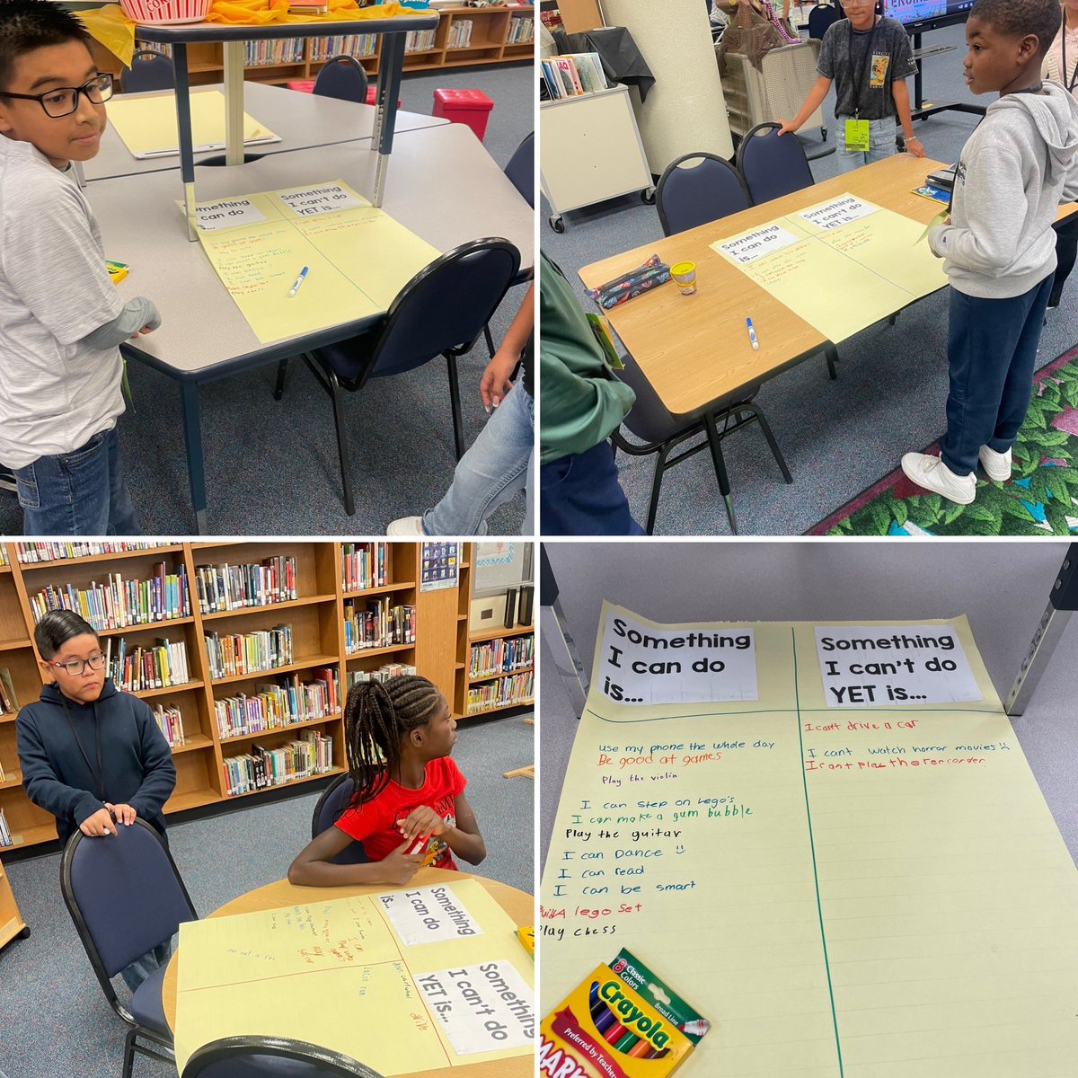 Carterlibrary15's tweet photo. Growth mindset describes a way of viewing challenges and setbacks.  Read aloud in the library, “ Rosie Revere, Engineer!”   Challenging the students to design, build, and test their creation.  @Carter_AISD  #hearourgrowl https://t.co/PPoc3ed0wP