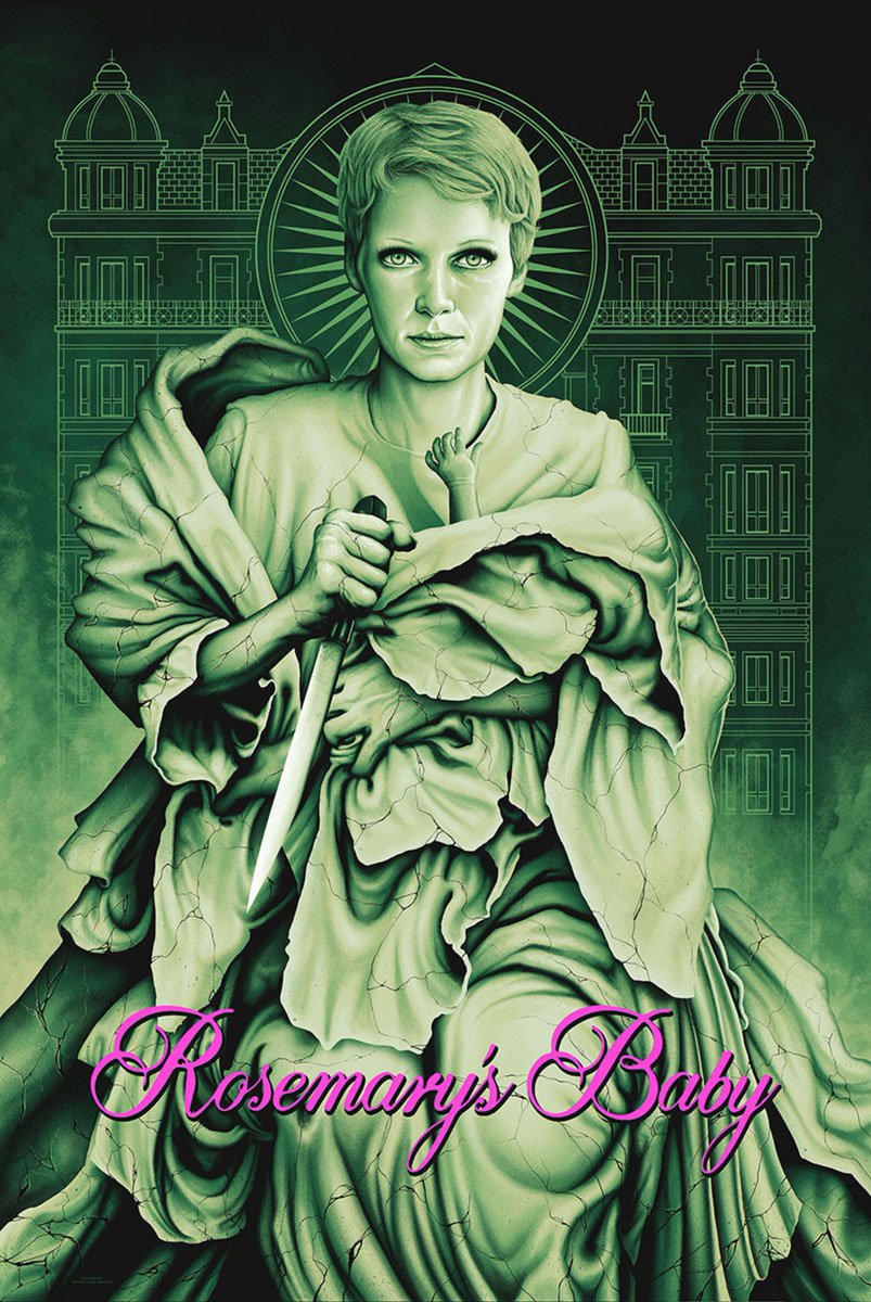 Rosemary's Baby print by <a href="/StevenLHolliday/">Steven Holliday</a>: brokehorrorfan.com/post/726372479…

Limited to 175!