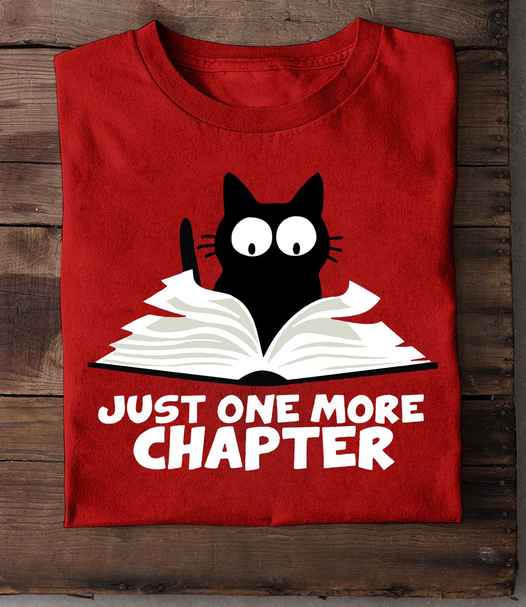 Just One More Chapter. miahdogtags.com/collection/cat… #books #reading #cats