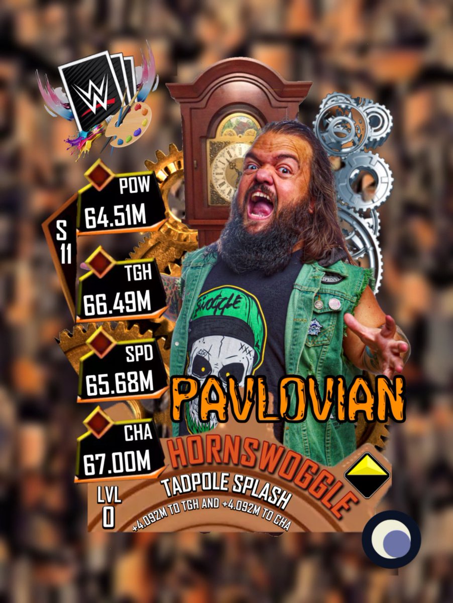CustomsMordor's tweet image. Short but powerful! 

The first male of the set, PAVLOVIAN HORNSWOGGLE/DYLAN POSTL!

@DylanPostl #wwesupercard #wwesc