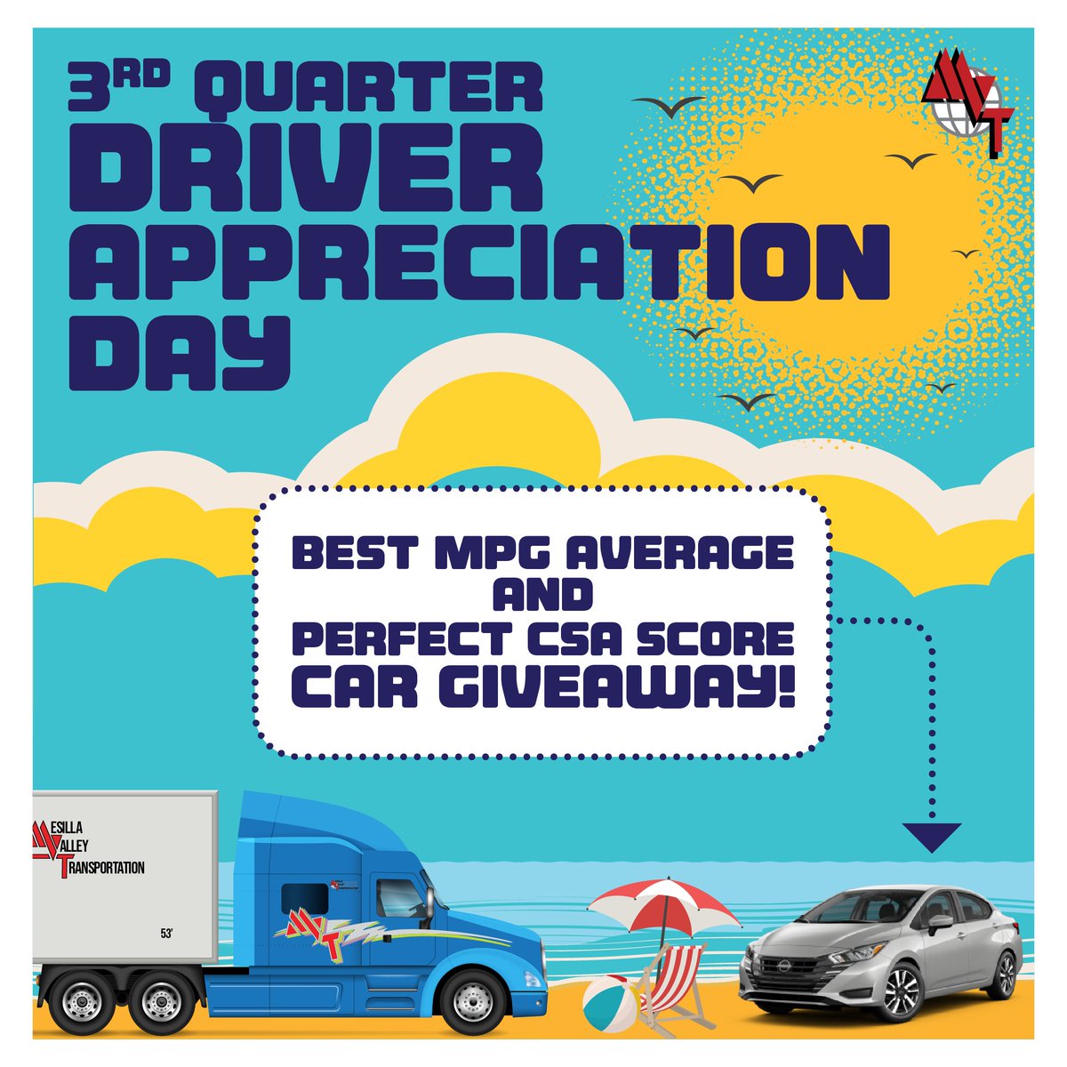 MVTServices's tweet image. 🚚📅Save the date Aug 31st: Driver Appreciation!🎉
Join us 11:30 AM - 2:30 PM in El Paso, Denver, Nashville, Laredo! 🕚
Food, vendors, prizes - let's celebrate! 🍔🎁

#MVTFamily #DriveforMVT #ThankYouDrivers