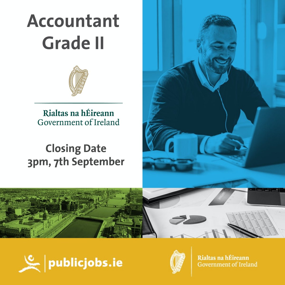 📢Accountant Grade II in the Civil Service! Candidates must have 2 years' relevant experience, excellent process management skills & the ability to manage a diverse workload. Vacancies currently exist in Dublin. Apply today lnkd.in/eP5AEA_n #CareersThatMatter