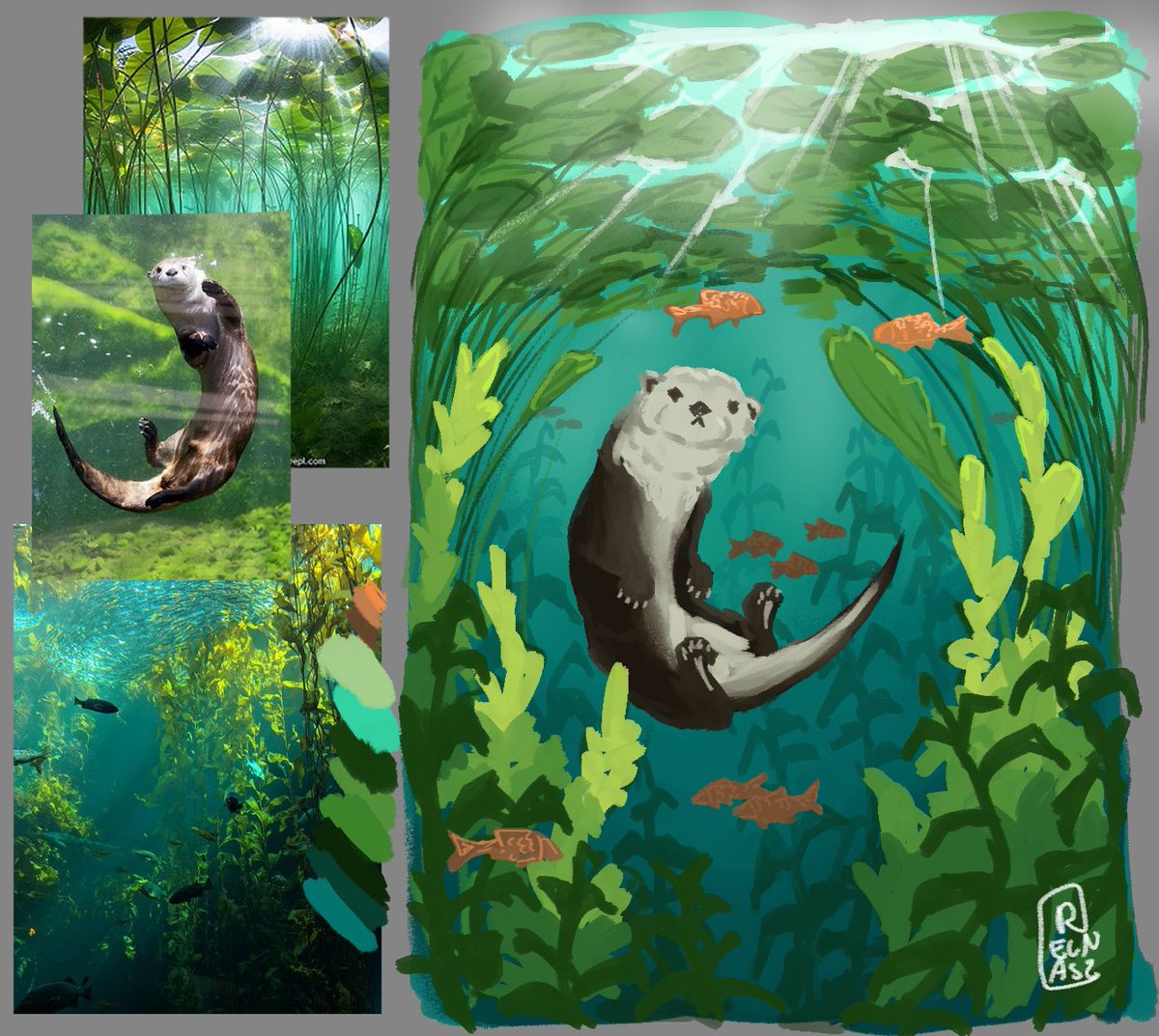 i saw a post saying #Neuvillette is just like an otter so i had to draw an otter