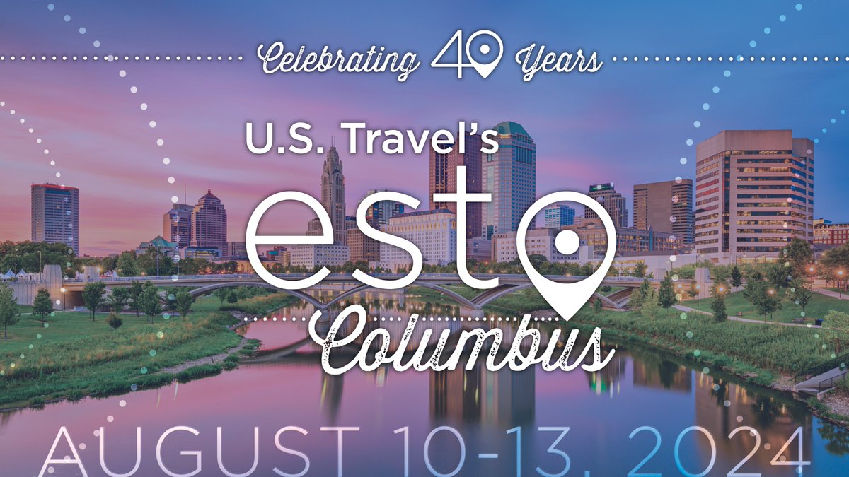 Just Announced Live at #esto23: U.S. Travel's ESTO will celebrate its 40th anniversary next August 10-13 in @ExpCols! #esto24