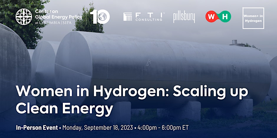 In partnership with @Columbia’s Women in Energy, Women+ in Hydrogen, @WiGH_network, @pillsburylaw, join us for a women-led panel discussion and networking event during #ClimateWeekNYC. Register here: bit.ly/45jb2po #CleanHydrogen #WomenInEnergy #WomenInHydrogen